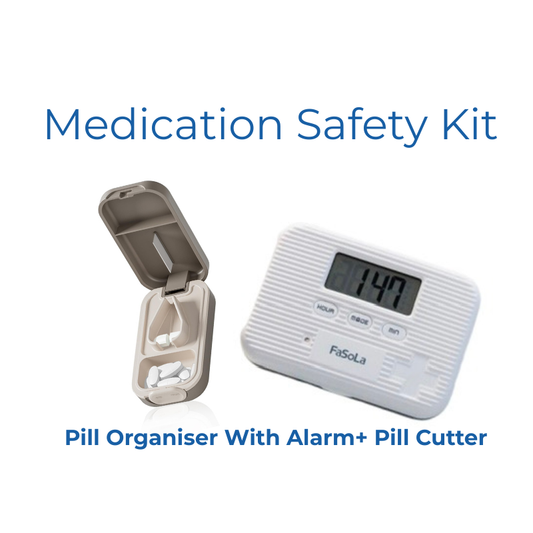medication Safety Kit — Pill Organiser with Alarm & Easy Pill Cutter